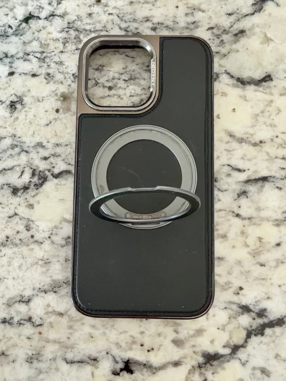 iPhone 16 Pro Max MagSafe Case with Built-In Ring Stand – Black